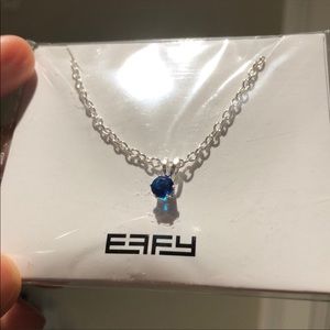 2/$30 EFFY Blue Pendant Silver Chain Necklace